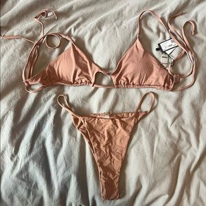Garage Bikini Set - Cutout Bralette Bikini Top & Ibiza Boomerang Bikini Bottom